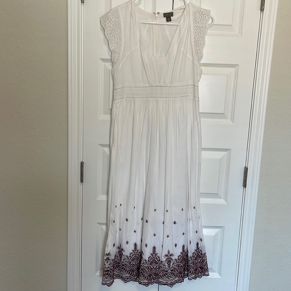 J.Crew point sur white eyelet midi Sundress size 8